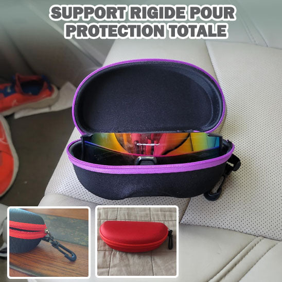 Étui à lunettes portable avec mousqueton