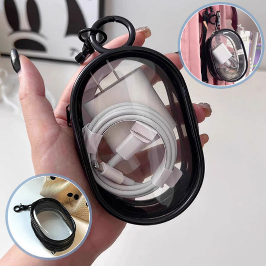 Sac de rangement transparent pour chargeur de câble de données