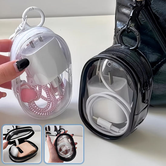 Sac de rangement transparent pour chargeur de câble de données