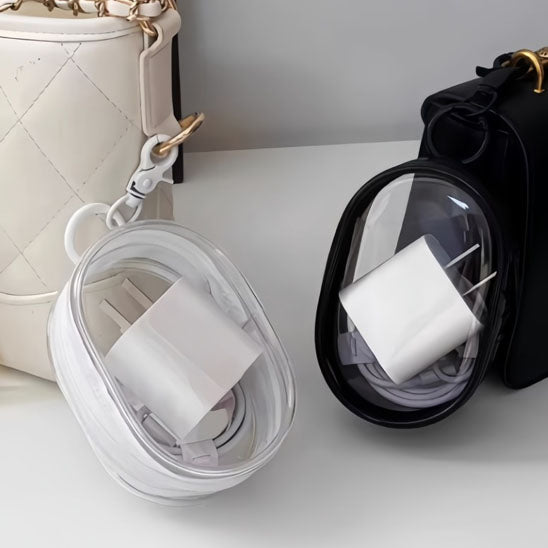 Sac de rangement transparent pour chargeur de câble de données