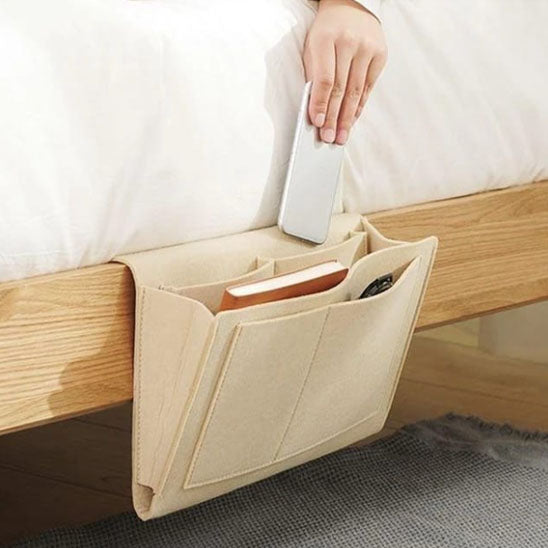 Poche de rangement pour lit et canapé en feutre