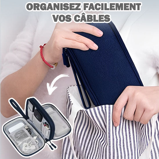 Pochette pour Câbles - Sac de Rangement Informatique